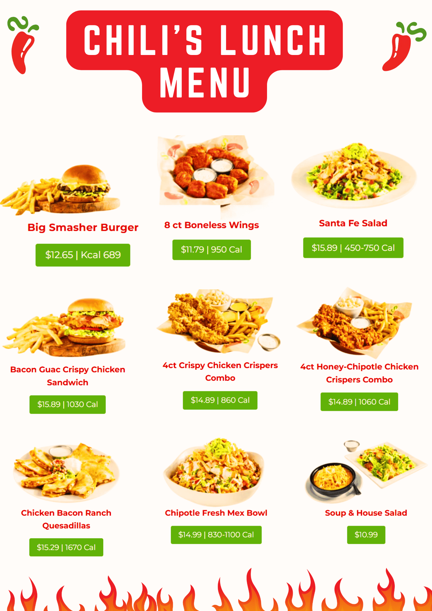 Chili’s Lunch Menu
