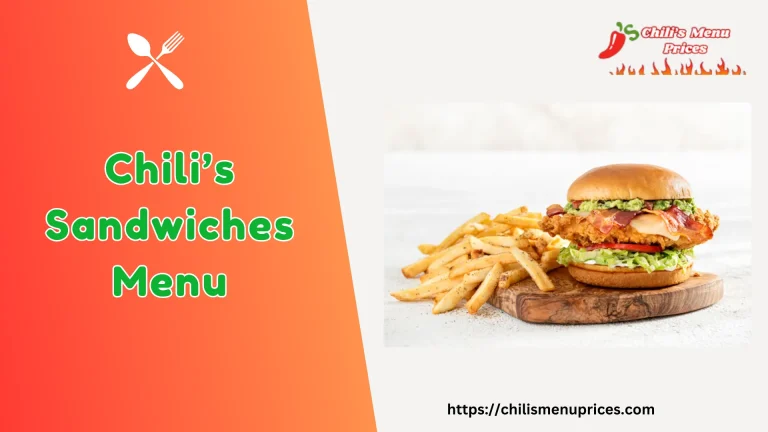 Chili’s Sandwiches Menu